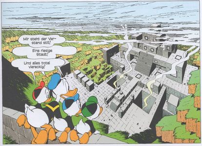Eckenhausen in Im Land der viereckigen Eier… (© Egmont Ehapa)